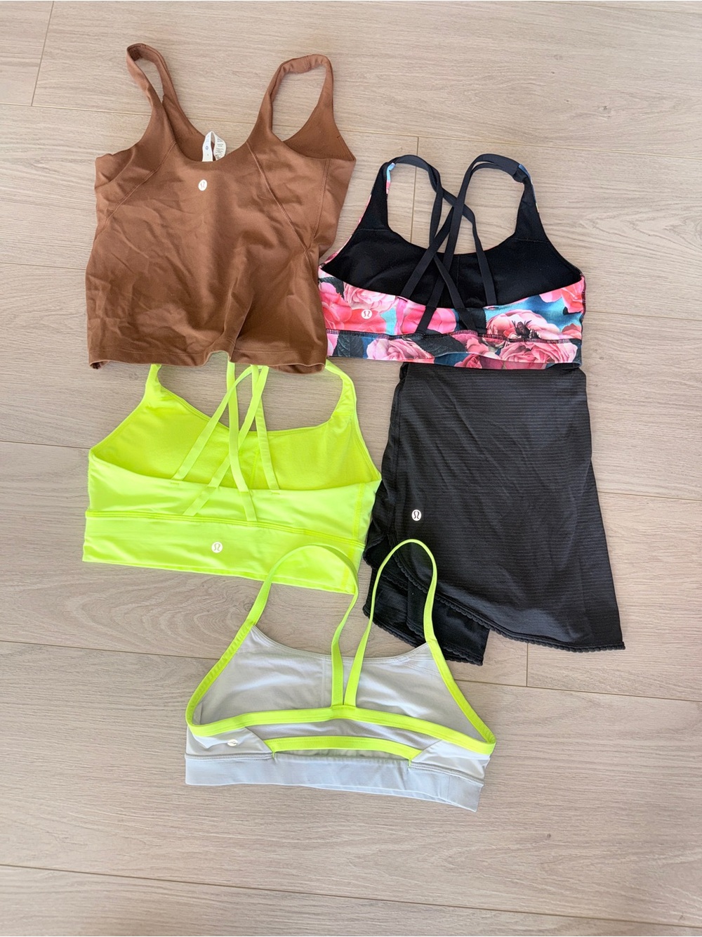 Lot of 5 Lululemon bras tank. Align energy long line size 8